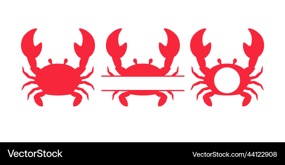 Red crab with big claws leave space for adding Red crab with big claws leave space for adding vector image
