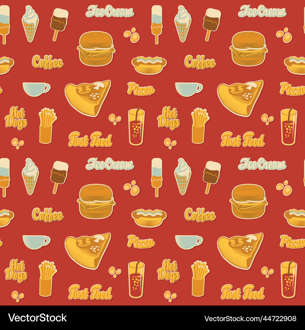Seamless pattern in retro style on the theme Vector Image
