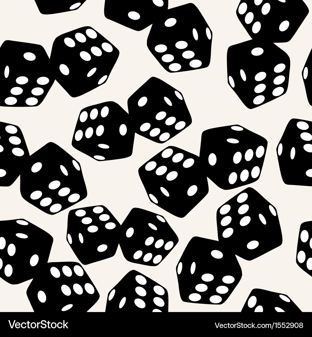 Seamless pattern with lucky dices Vector Image