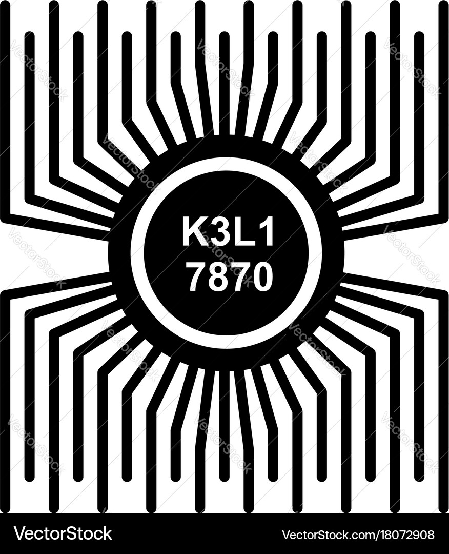 Simple Microprocessor Icon vector image