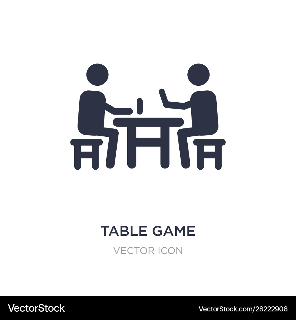 Table game icon on white background simple vector image