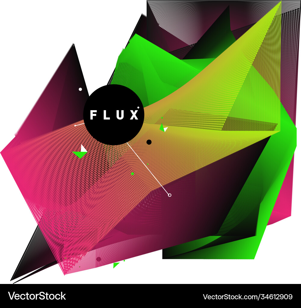 3d colorful wave background dynamic flux effect Vector Image