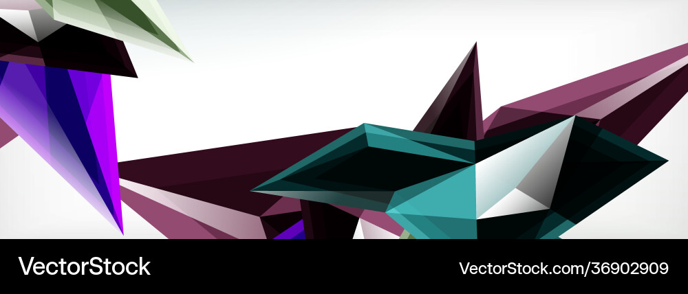 3d triangles and pyramids abstract Vector Image