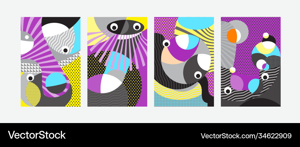 Abstract colorful geometric and curvy pattern Abstract colorful geometric and curvy pattern vector image