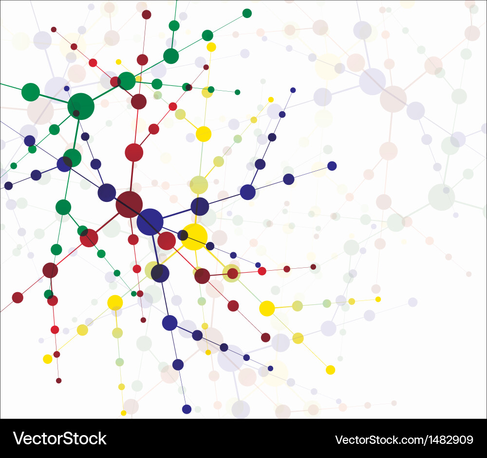 Abstract molecular structure background vector image