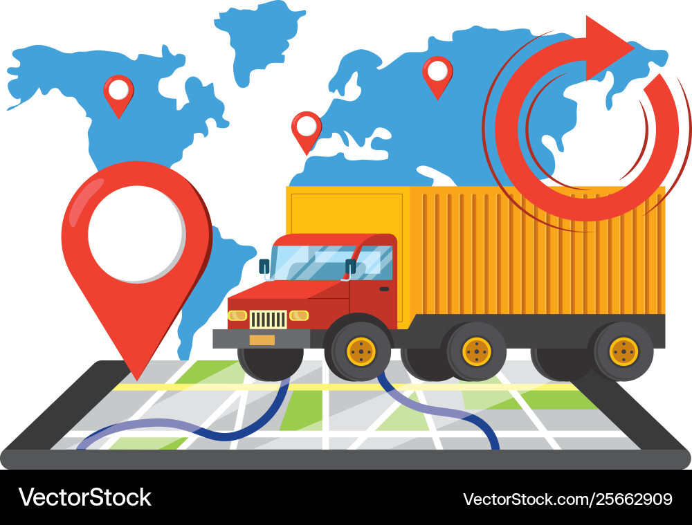 Delivery tracking service shipping logistic Vector Image