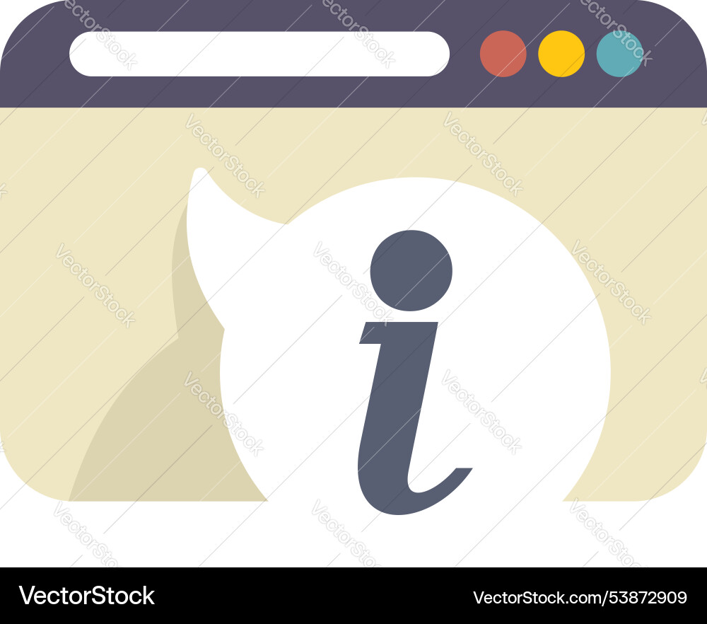 Internet browser window displaying information Internet browser window displaying information vector image
