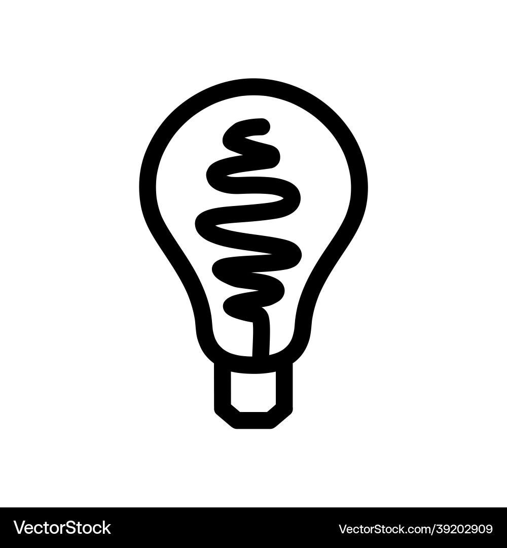 Lightbulb line icon bulb isolated simple Lightbulb line icon bulb isolated simple Vector Image