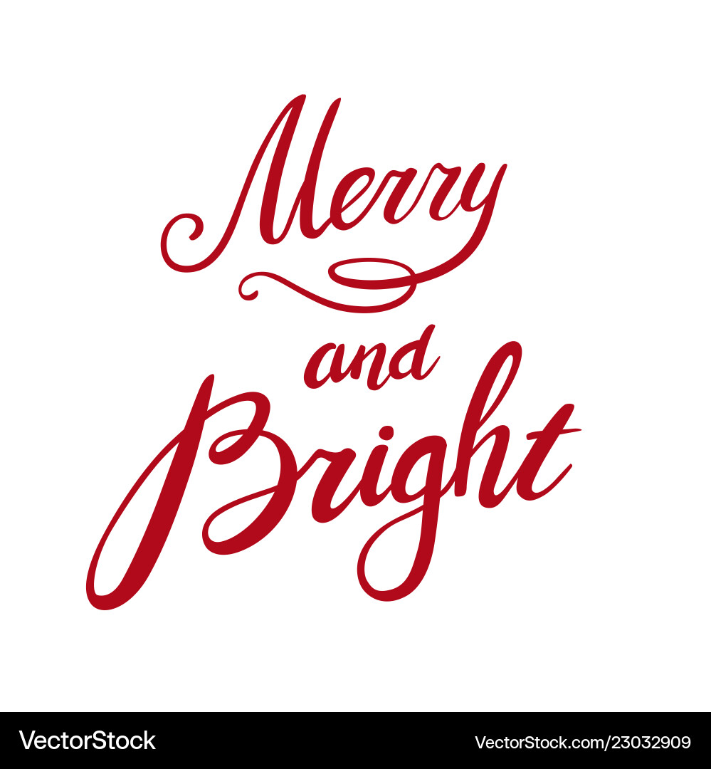 Merry Christmas Greeting Card Vector Image