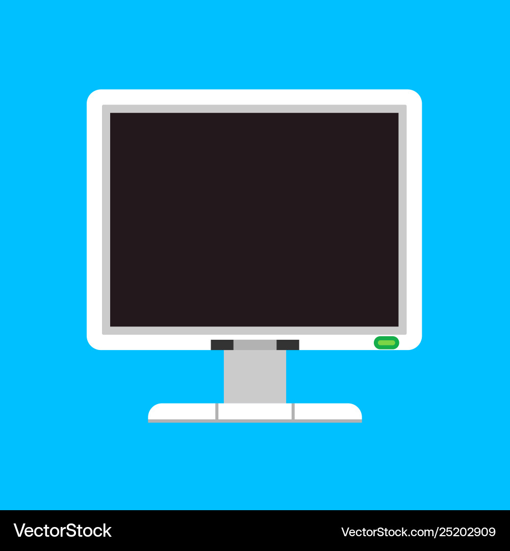 Monitor screen computer icon display electronic Monitor screen computer icon display electronic vector image
