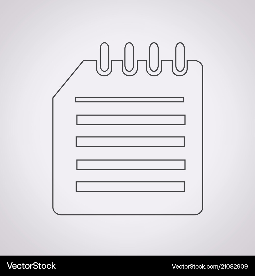 Notebook icon Vector Image