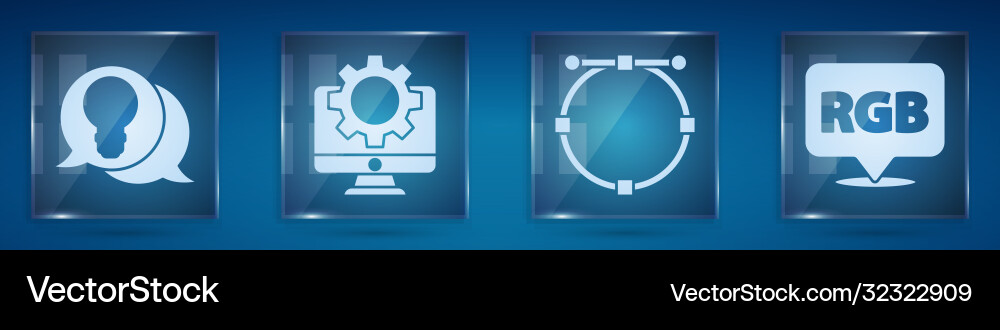 Set light bulb with concept idea computer Set light bulb with concept idea computer vector image