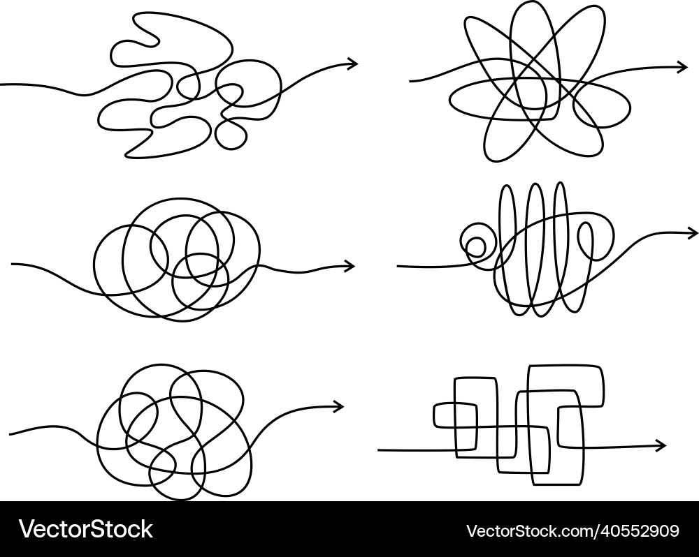 Set of pass the way linear Set of pass the way linear vector image