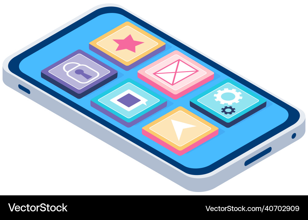 Smartphone and standard mobile applications Smartphone and standard mobile applications vector image