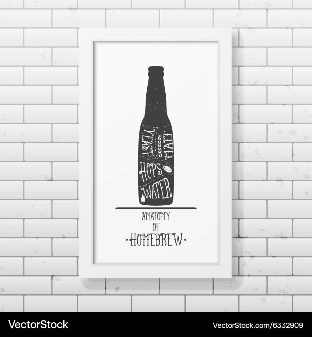 Typographical background in the realistic square Vector Image
