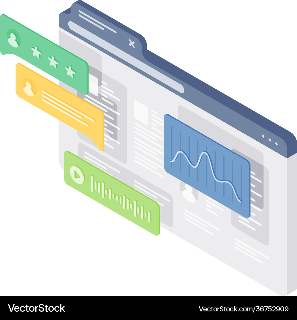 Web page with comments and digital data Web page with comments and digital data vector image