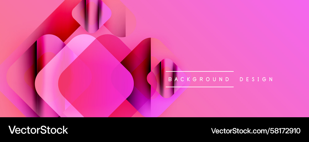 Abstract Pink Geometric Overlap Vector Image