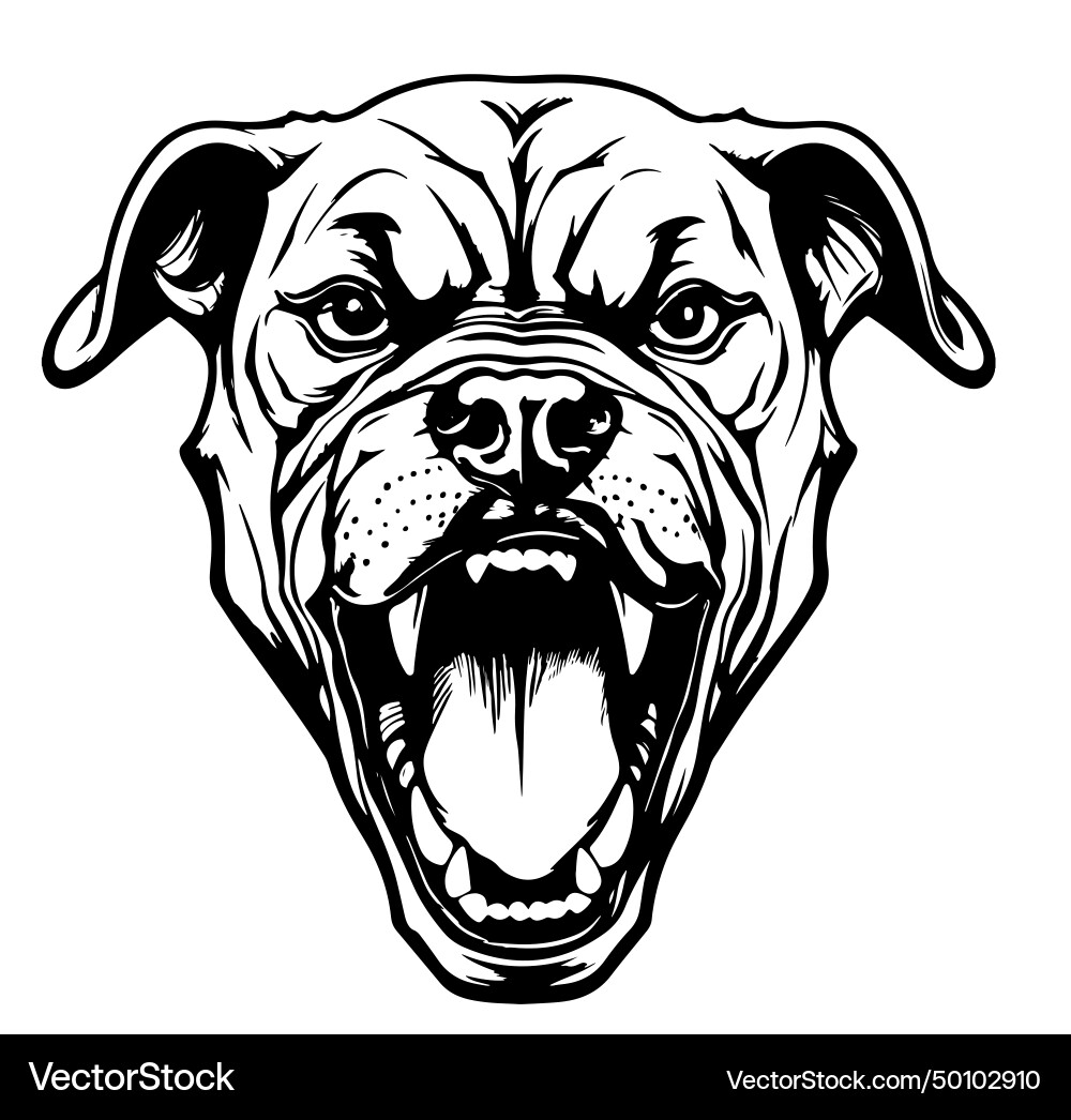 Angry Dog Sketch Vector Image