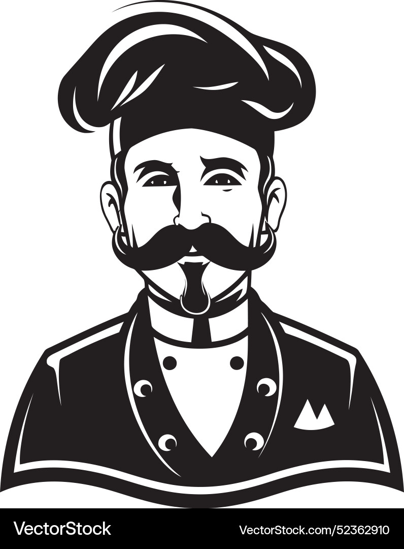 Cartoon chef setchef character graph vector image