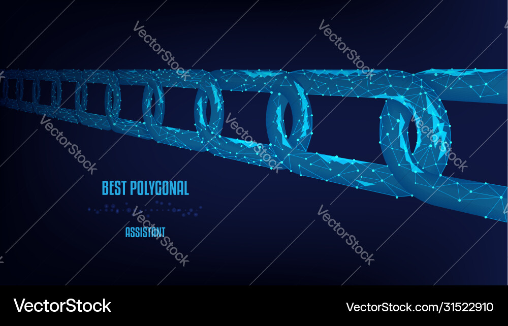 Chain in perspective links from triangles Chain in perspective links from triangles vector image