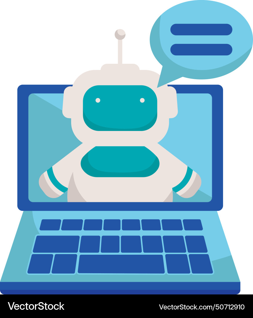 Chatbot in computer vector image