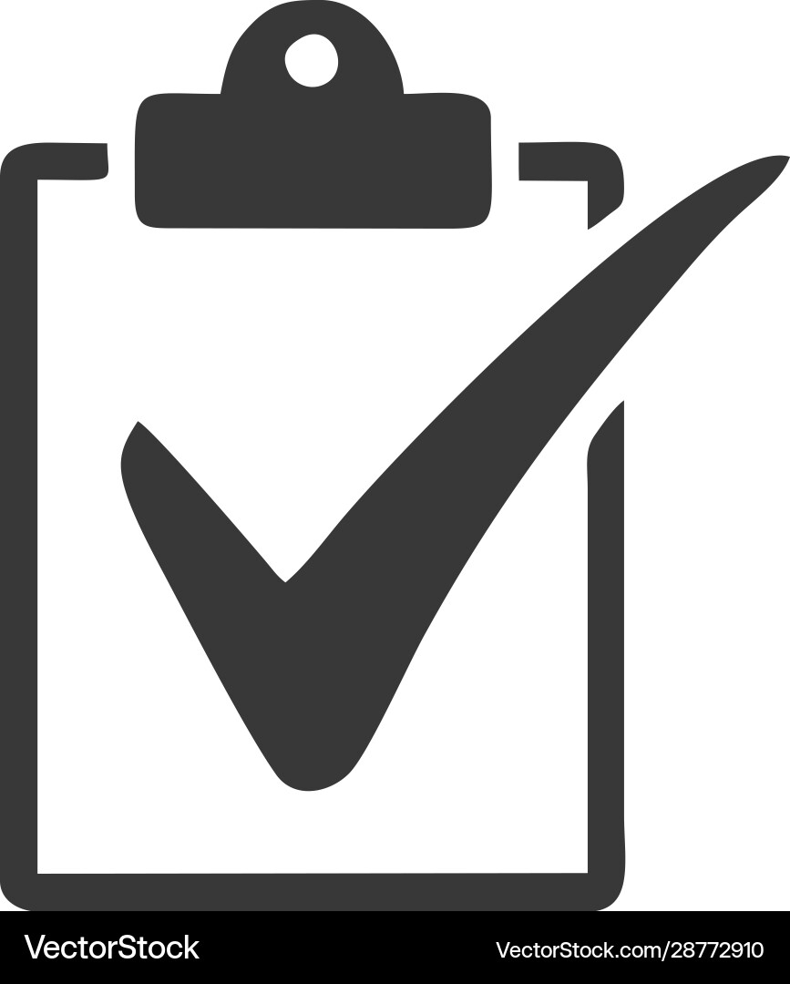 Check mark icon button done note flat Vector Image