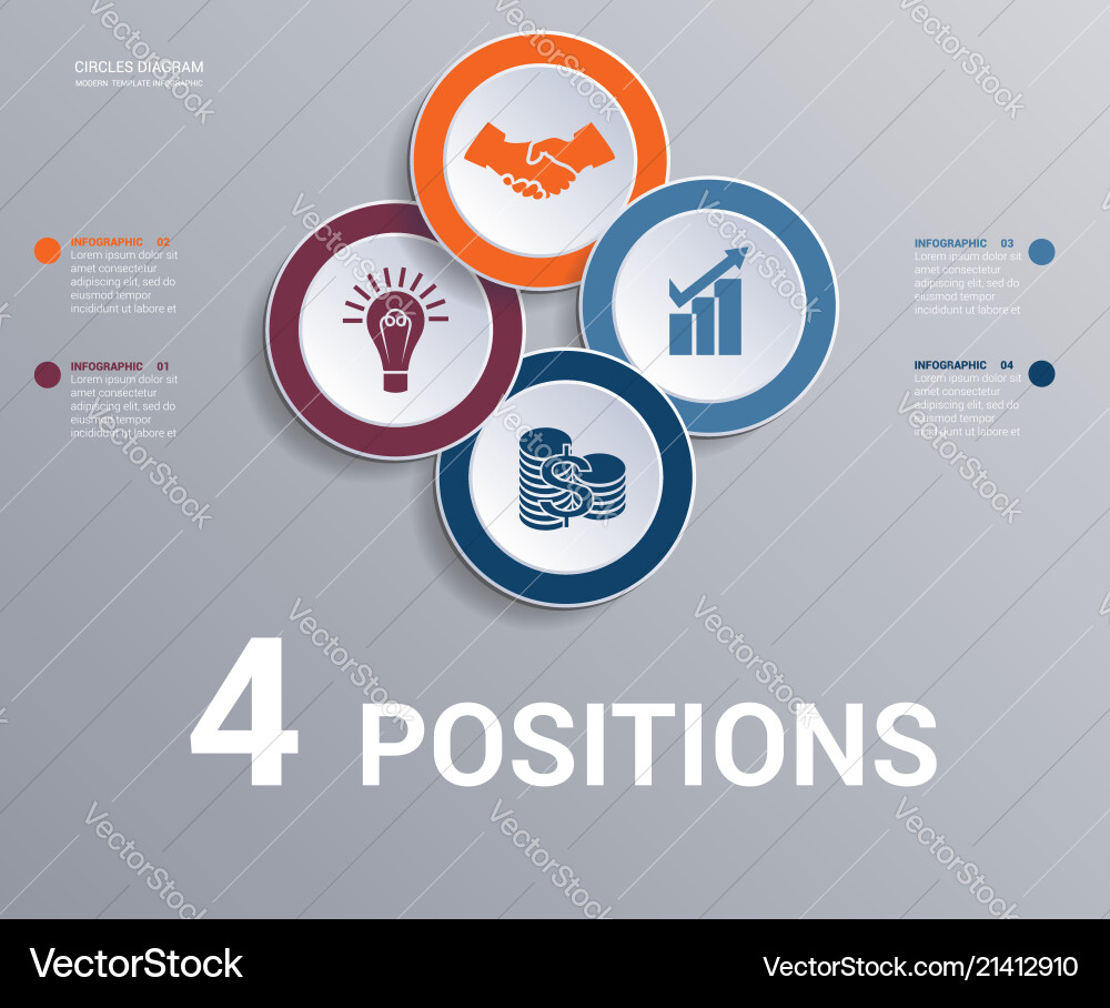 Circles diagram data elements template Circles diagram data elements template vector image