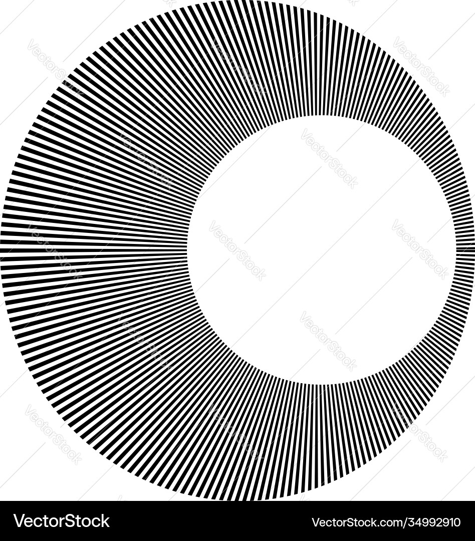 Circular radial lines volute helix shape design Circular radial lines volute helix shape design vector image