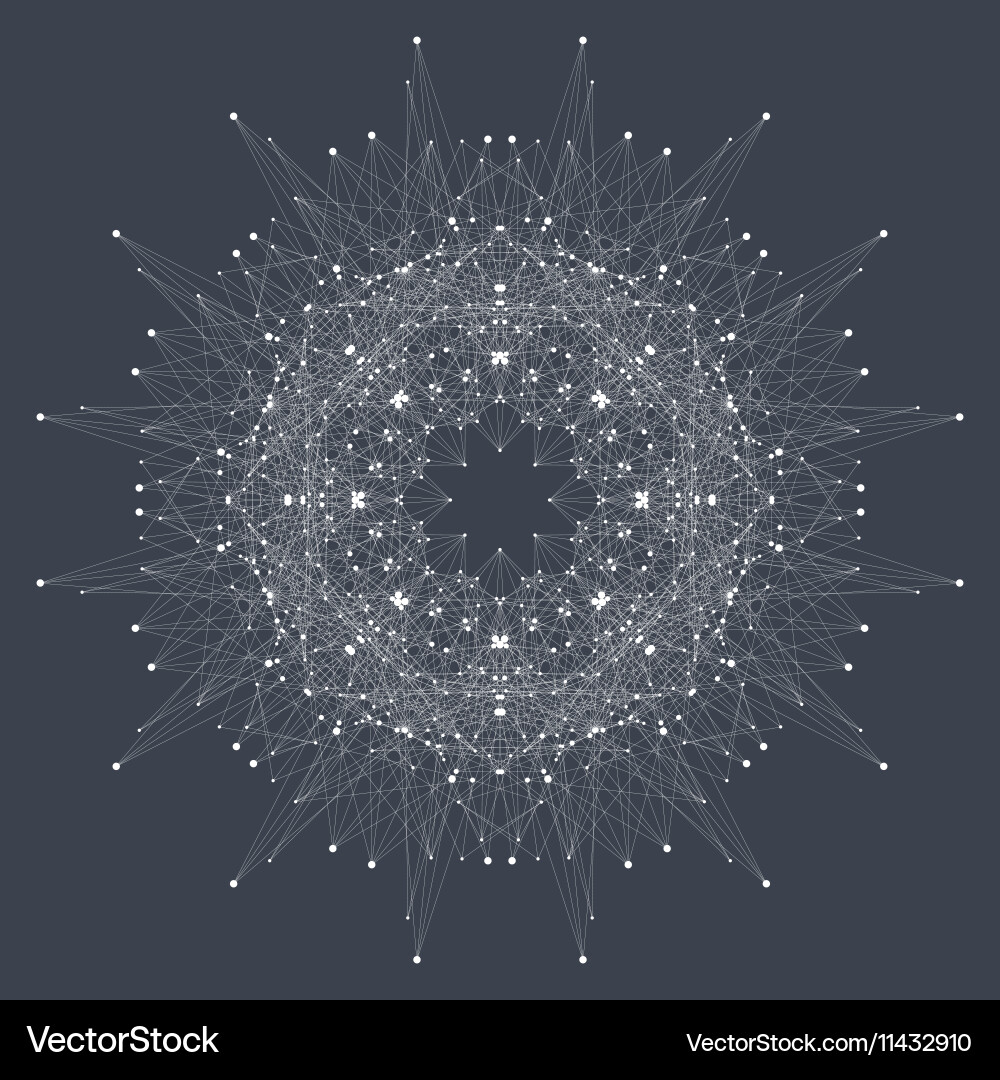 Complex Network of Dots and Lines vector image
