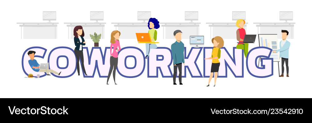 Coworking Character - Open Space vector image