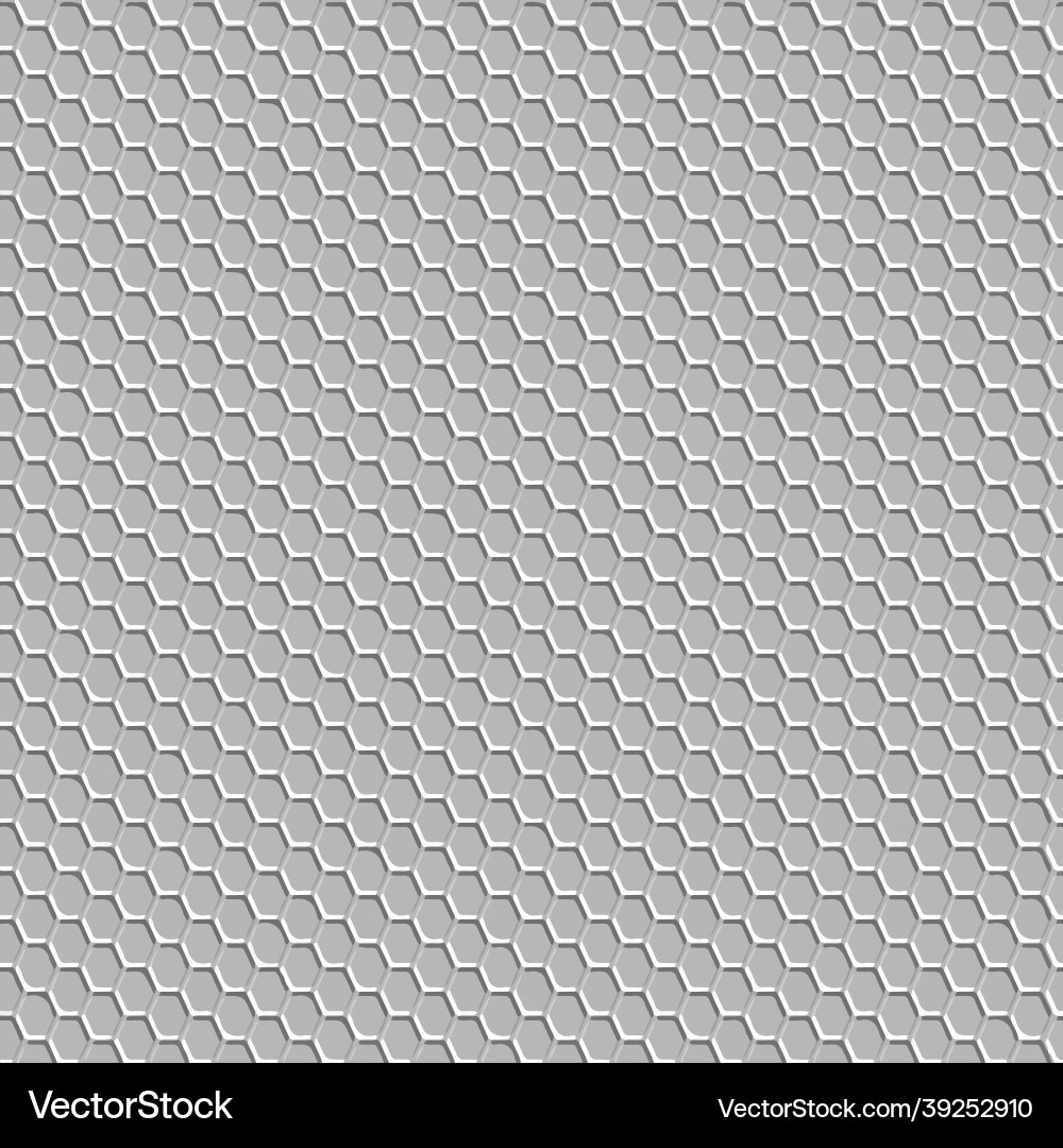 Embossed 3d honeycomb seamless pattern emboss Vector Image