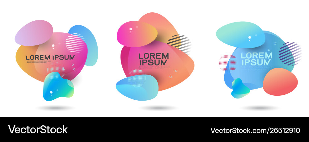 Fluid Abstract Shapes - Dynamic Set vector image