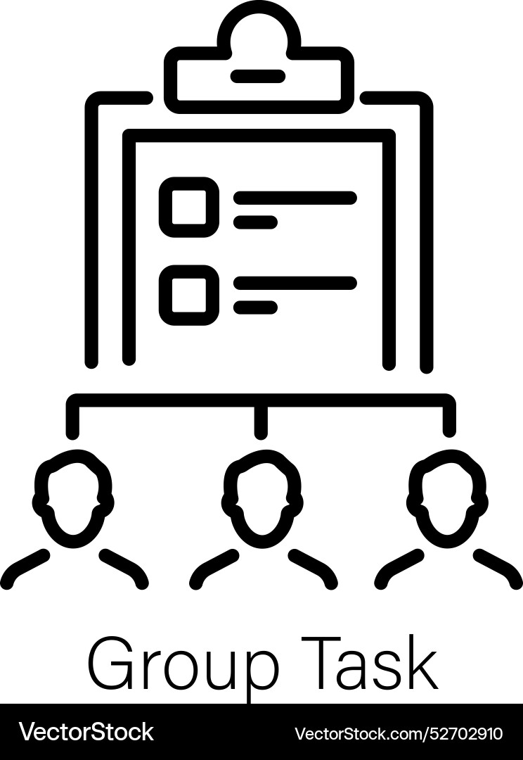 Group task Vector Image