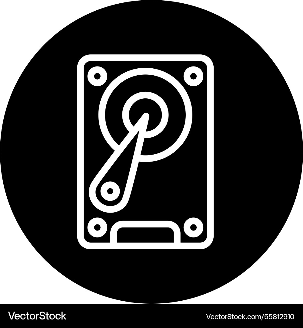 Hard disk icon design Vector Image