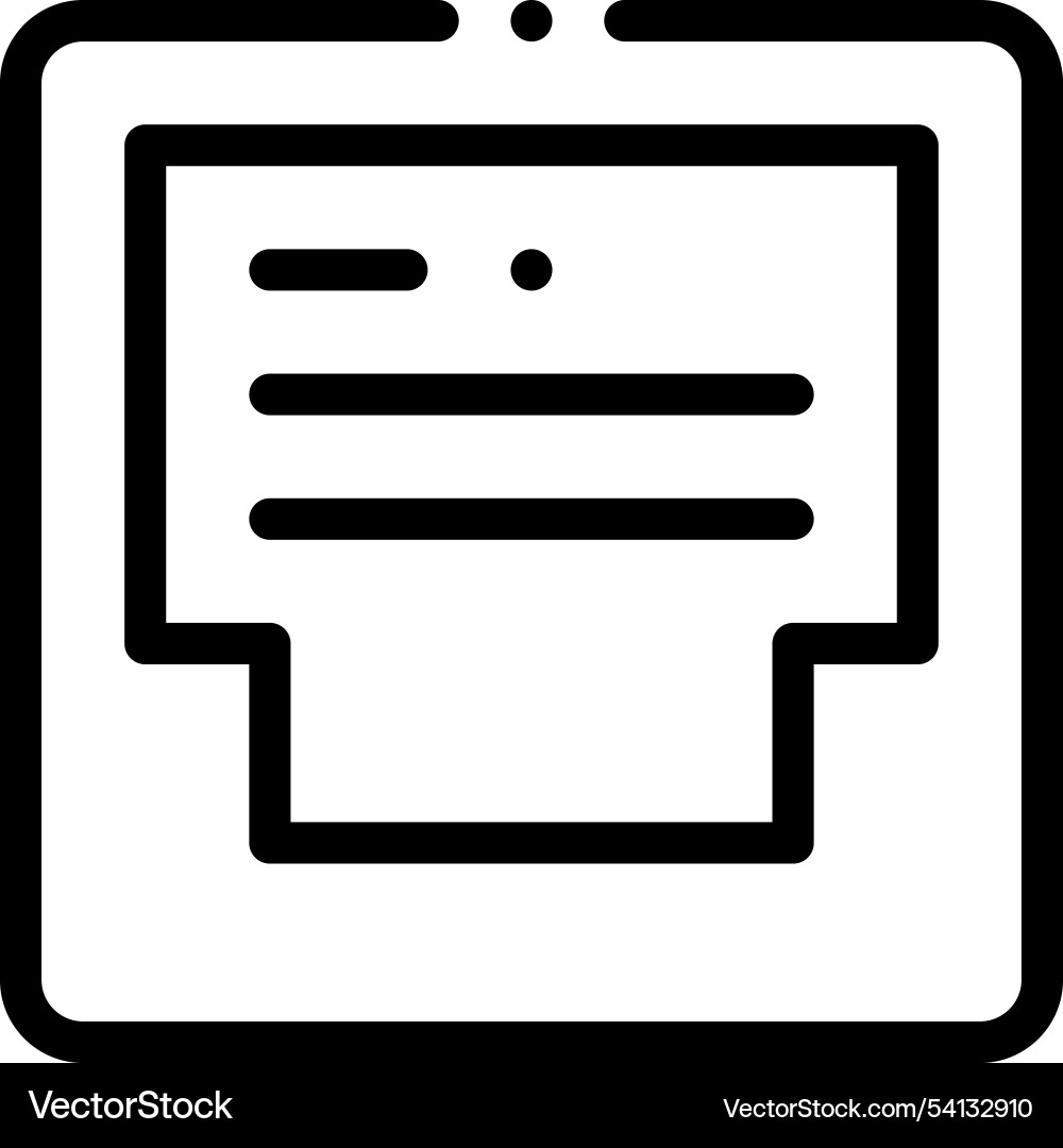 Inbox icon thin linear style design isolated Inbox icon thin linear style design isolated vector image