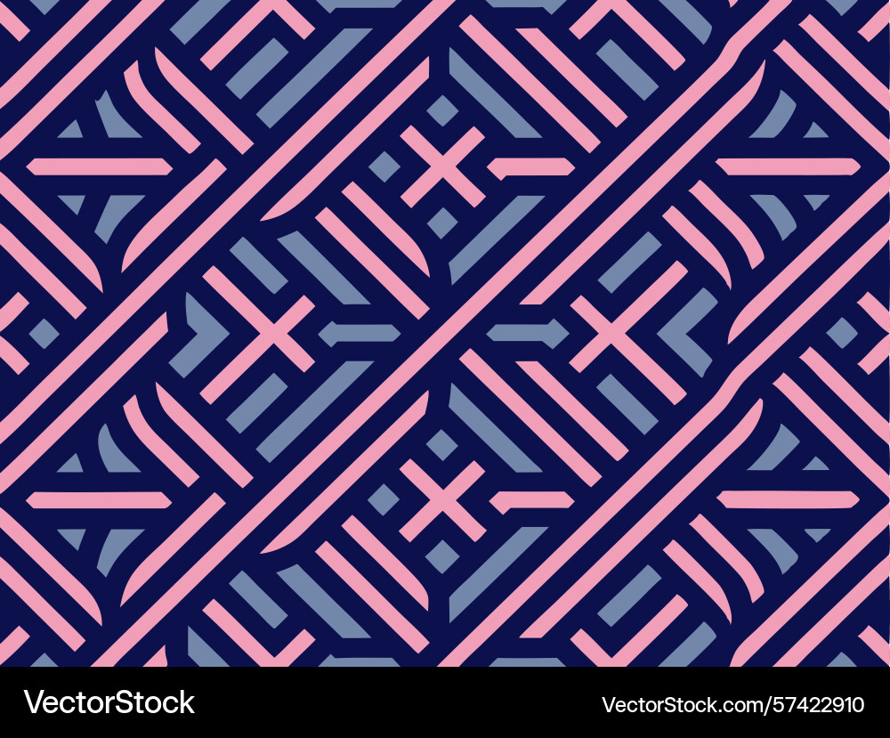 Intricate geometric abstract seamless pattern vector image