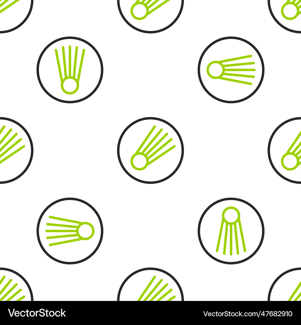 Line comet falling down fast icon isolated Vector Image