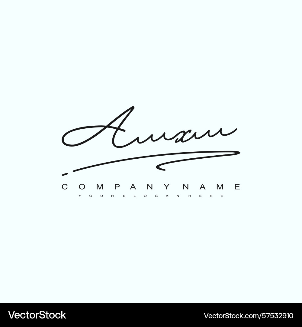 Minimal signature logo design with ax initials Minimal signature logo design with ax initials Vector Image
