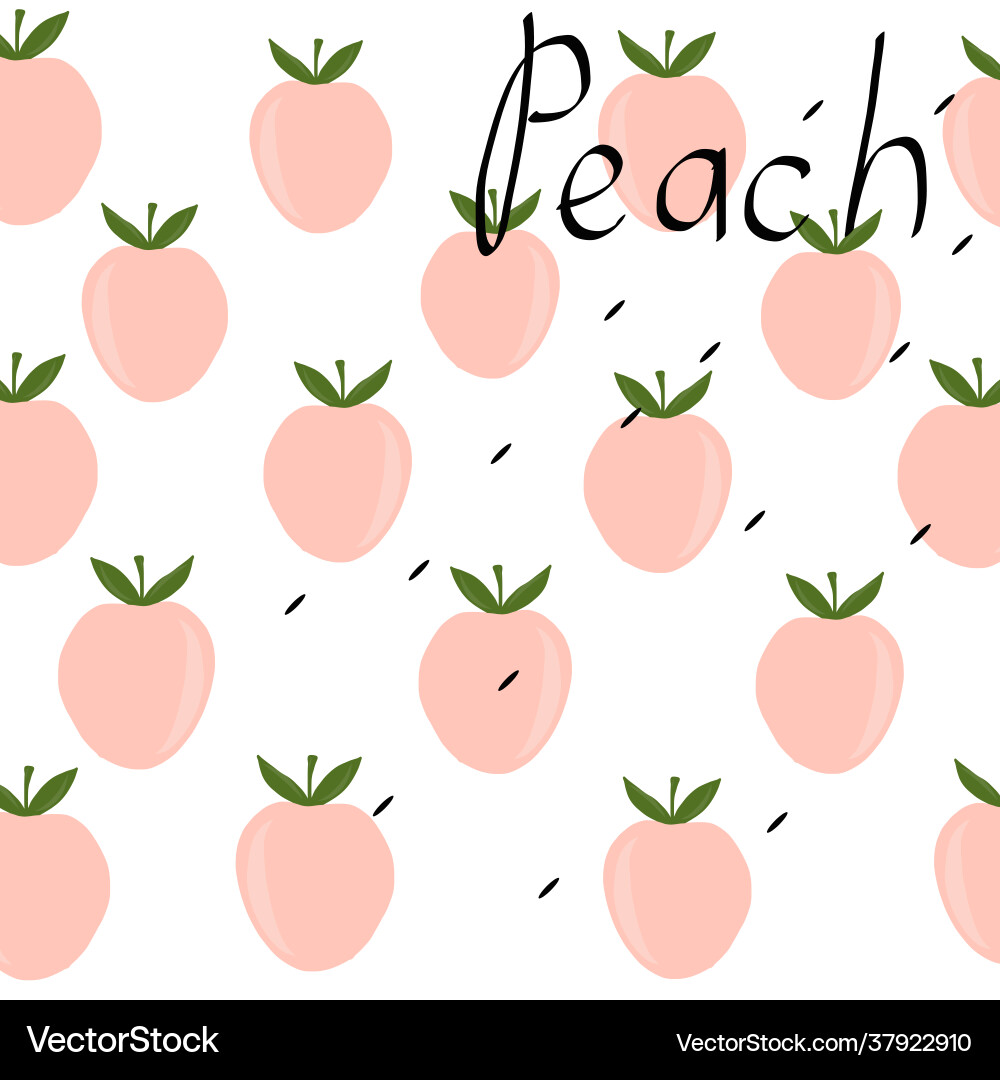 Peach pattern Peach pattern vector image