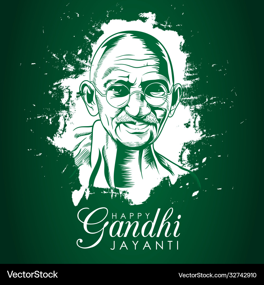 Poster design mahatma gandhi Poster design mahatma gandhi vector image