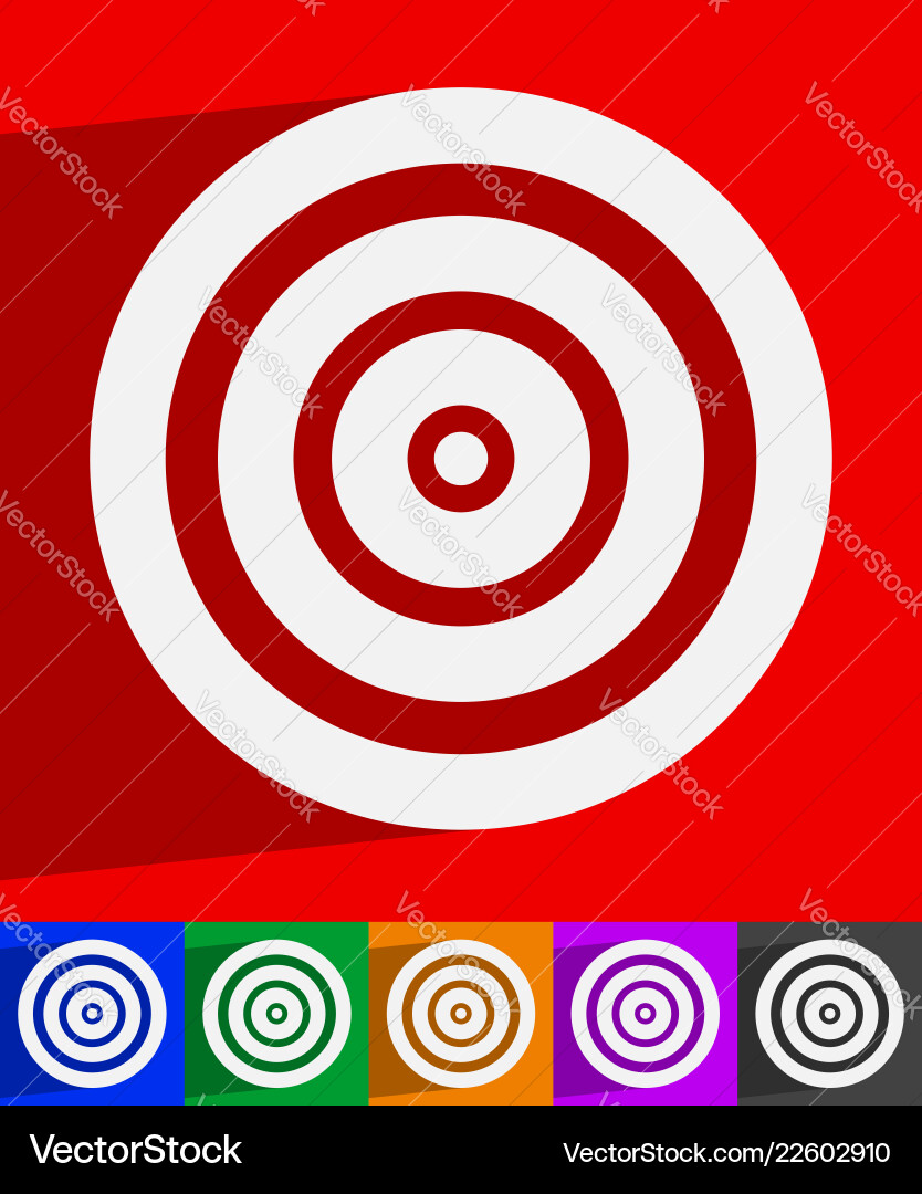 Red target icon precision efficiency effectiveness Red target icon precision efficiency effectiveness Vector Image