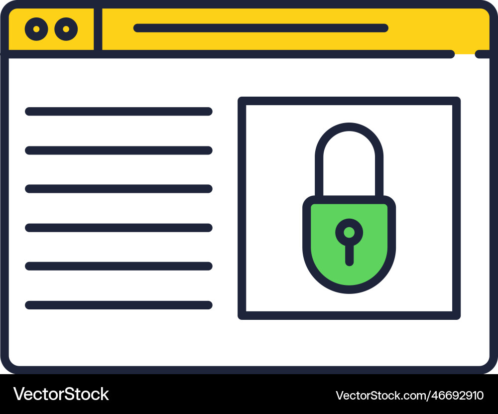 Safe user interface icon isolated on white vector image