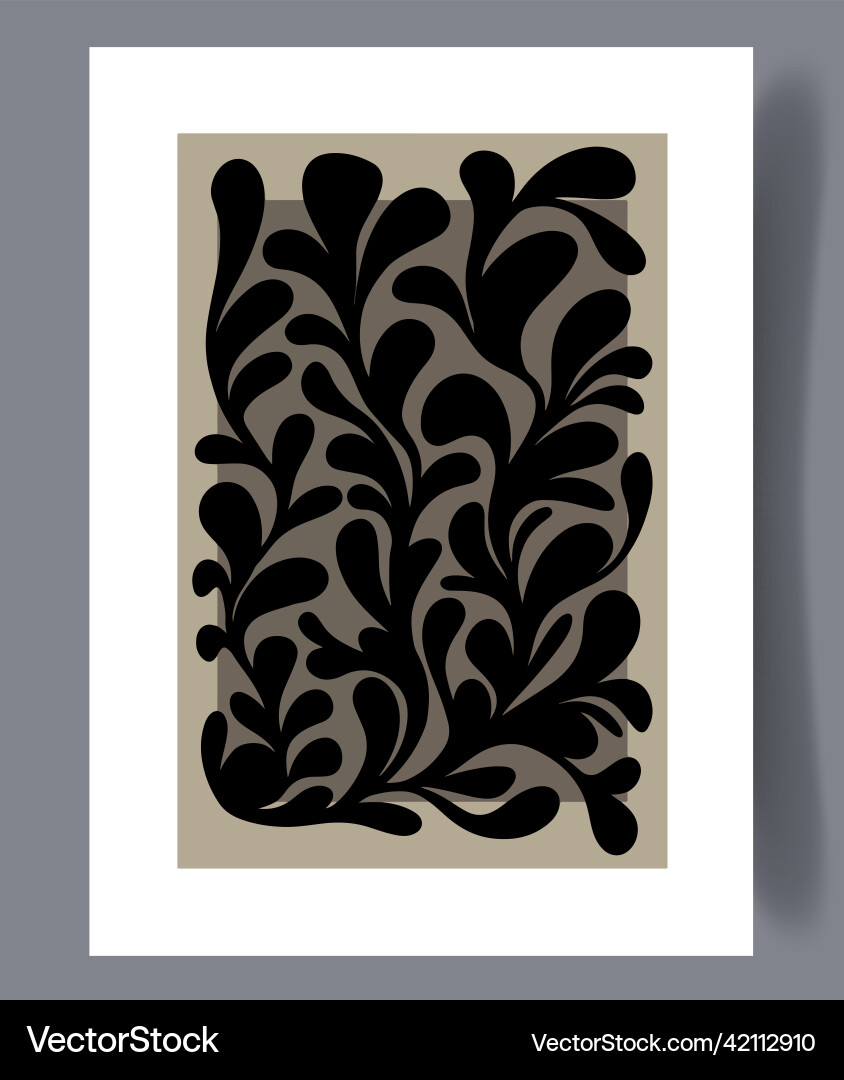 Scandinavian Abstract Print vector image
