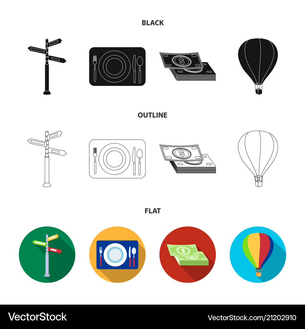 Vacation travel pointer way navigation rest Vector Image