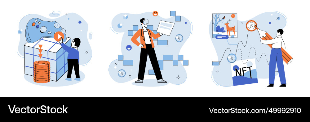 Web 3 in metaverse web3 acts as underlying Web 3 in metaverse web3 acts as underlying vector image