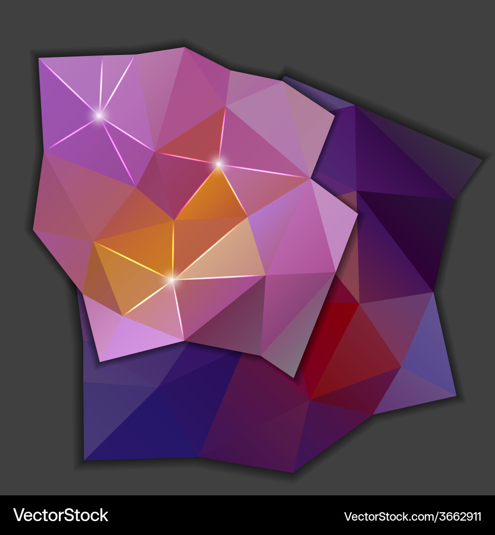 Abstract geometric background with polygons vector image