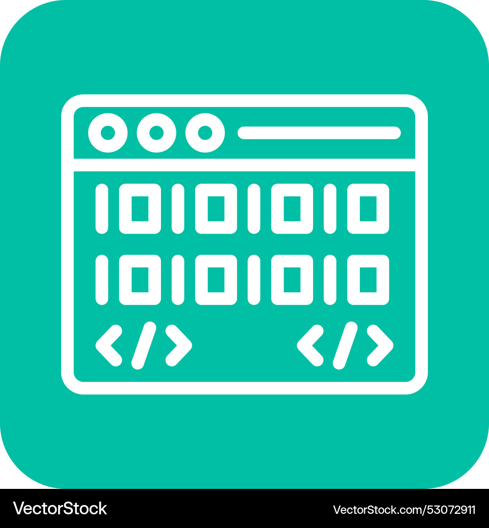 Binary code icon design Vector Image