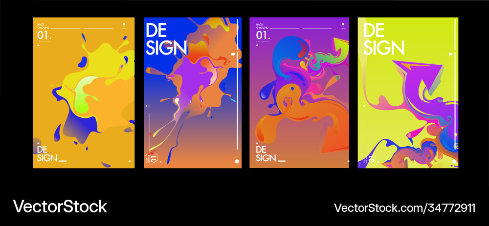 Colorful abstract fluid gradient pattern Vector Image