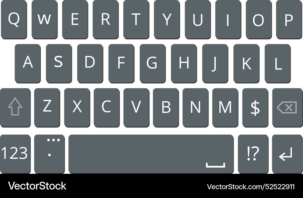 Computer Keyboard Layout Vector Image