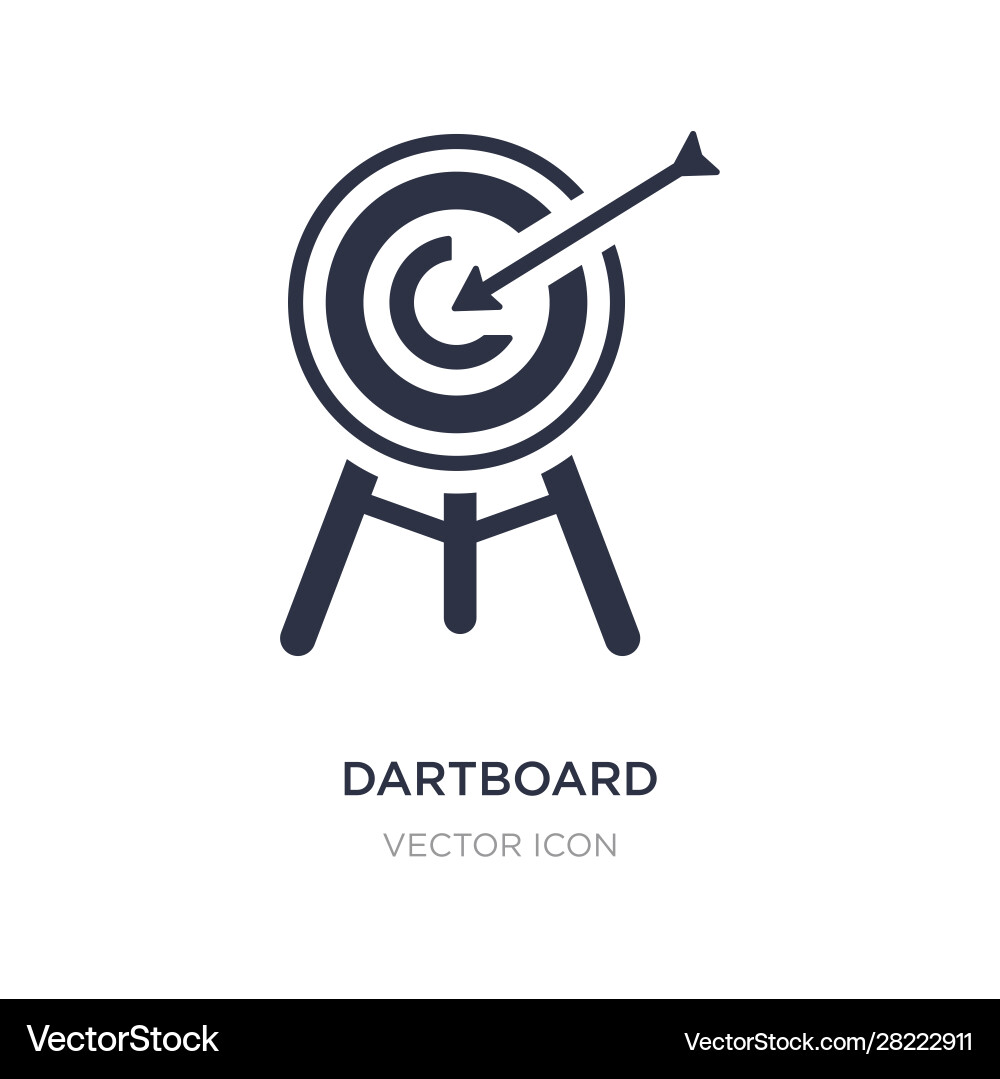 Dartboard icon on white background simple element Dartboard icon on white background simple element vector image